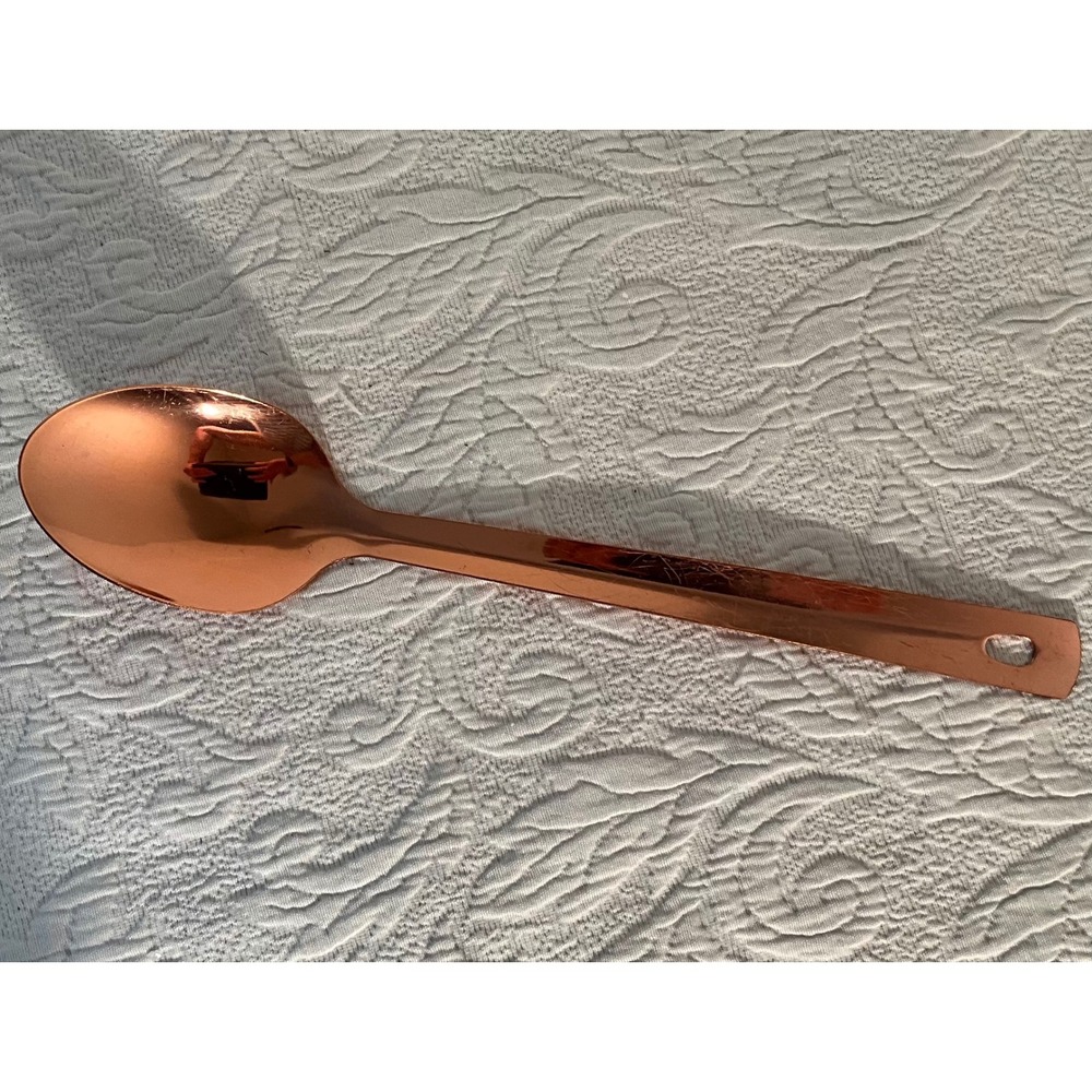 Copper Colored Serving Spoon Utensil Solid Metal Kitchen‎ Tool